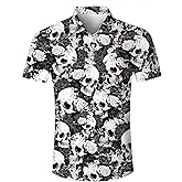 Goodstoworld Men's Novelty Hawaiian Button Down Shirts