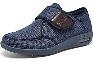 ZHECHUAN Wide Diabetic Edema Shoes, Fully Adjustable Closure, Easy to Put on and take Off, air Cushion Walking Shoes Suitable for Swollen feet of The Elderly for Outdoor