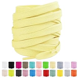 LUOFMISS 2 Pairs Flat Shoe Laces 5/16" Athletic