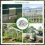 KINGLAKE 100 Pcs Greenhouse Z Clips Stainless Steel 13mm Overlap Glazing view 5
