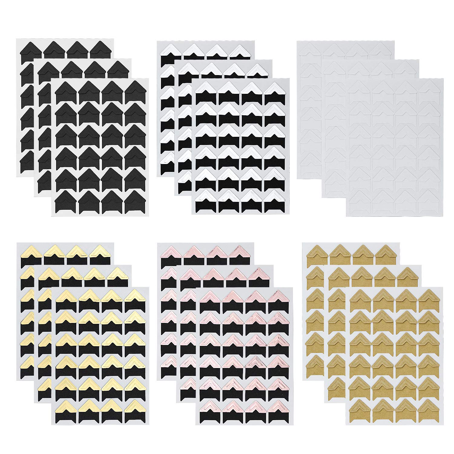 480 Fotoecken In 10 Farben - Perfekt Für Alben & Scrapbooking