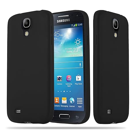 Cadorabo Hülle für Samsung Galaxy S4 - Hülle in Candy SCHWARZ – Handyhülle aus TPU Silikon im Candy Design - Silikonhülle Sch