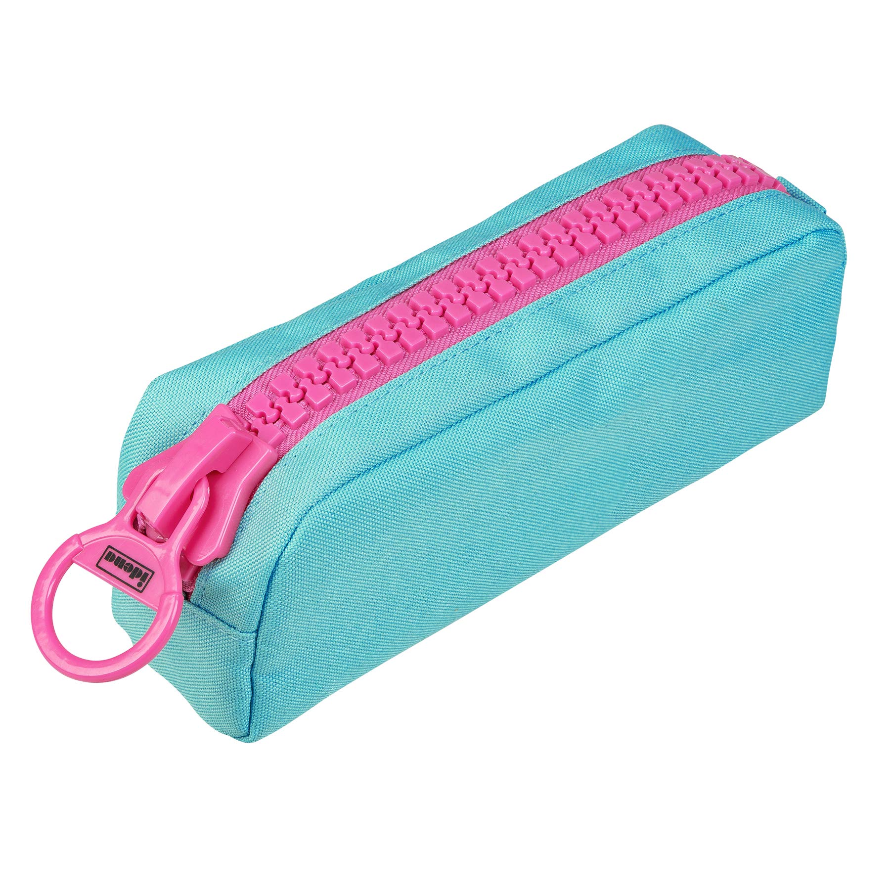 Idena 20100 Pencil Case with Giant Zip, Turquoise, 1 Piece