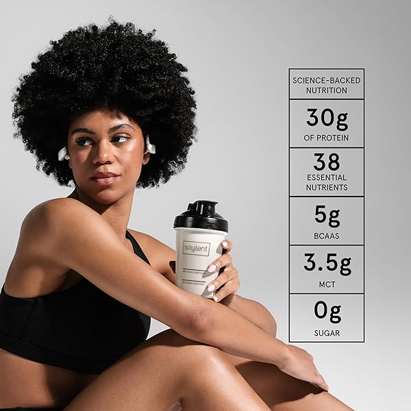 SOYLENT COMPLETE PROTEIN POWDER, VANILLA, 30G PROTEIN SHAKE FOR MUSCLE GROWTH AND RECOVERY, BCAAS, DHA, MCT, 28 VITAMINS & MINERALS, ZERO SUGAR, GLUTEN FREE, VEGAN – 1.25LB