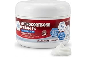 MED Pride 1% Hydrocortisone Cream Bulk 16 Oz Maximum Strength Itch Relief for Eczema, Dermatitis, Rashes, Mosquito Bites
