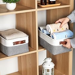 DULLEMELO Storage Baskets for Shelves, Small Fabric