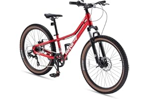 Royalbaby Kids Mountain Bike 24 Inch Wheels MTB Teens Sport Bicycle, Aluminium 8-Speed Hardtail Dual Disc Brakes Front Suspen