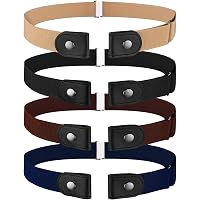 WHIPPY 4 Pieces No Buckle Stretch Women Belt for Jeans Pants  display picture 1