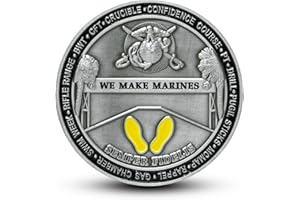 MILITARY GIFT SHOP Marine Corps Recruit Depot Parris Island Challenge Coin | Officially Licensed USMC | Disabled Vet Owned - MCRD Parris Island Coin