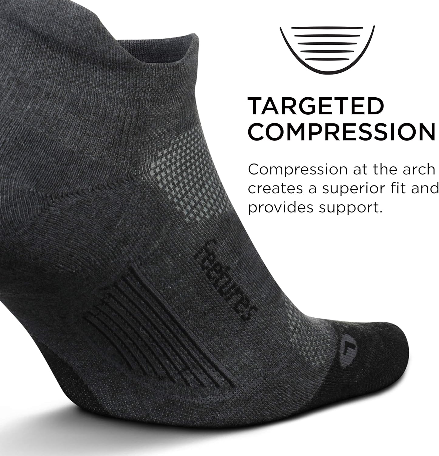 Feetures Elite Max Cushion No Show Tab Sock Block at  Men’s Clothing store