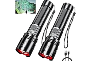 Hriovs Rechargeable LED Flashlight 990000 High Lumens, Super Bright Flashlights with Zoomable & USB Rechargeable & 4 Light Mo