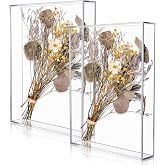 Barydat 2 Pcs 11'' x 14'' Acrylic Shadow Boxes Display Cases, Shadow Box DIY Frame Clear Acrylic Display Cases Wedding Memory Dried Flower Container Picture Photo Frame for Valentine Day Wedding