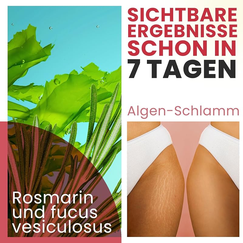 Meeresalgen Anti-Cellulite Schlamm: Bekämpft Cellulite und Hauterschlaffung. Straffender Effekt und sichtbare Ergebnisse. Professionelle SPA-Schlamm-Schockbehandlung - Ready To Use - 6000 g 6 kg