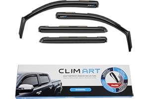 CLIM ART in-Channel Incredibly Durable Rain Guards for Chevrolet (Chevy) Silverado/GMC Sierra 14-18 Crew Cab,Original Window Deflectors,Vent Deflector,Vent Window Visors,Truck Accessories,4pcs-614003