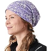 CHARM Mens Slouchy Organic Beanie - Cotton Baggy Oversized Hipster Hat Womens Chemo Cap