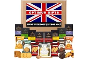 OY GIFTS Great British Tea Hamper - Taylors of Harrogate English Teas | English Tea Biscuits, Walkers Biscuits, Walkers Shortbread, Tiptree Honey, Wooden Teaspoon - British Import | Ideal gifts for tea lovers