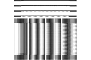 GLMFAN 5 Inch Scroll Saw Blades, 60pcs Pin End Scroll Saw Blade Replacement for 3921 3922 3923 SC165VS, High Carbon Steel Met