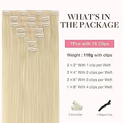 GOO GOO Clip in Hair Extensions Real Human