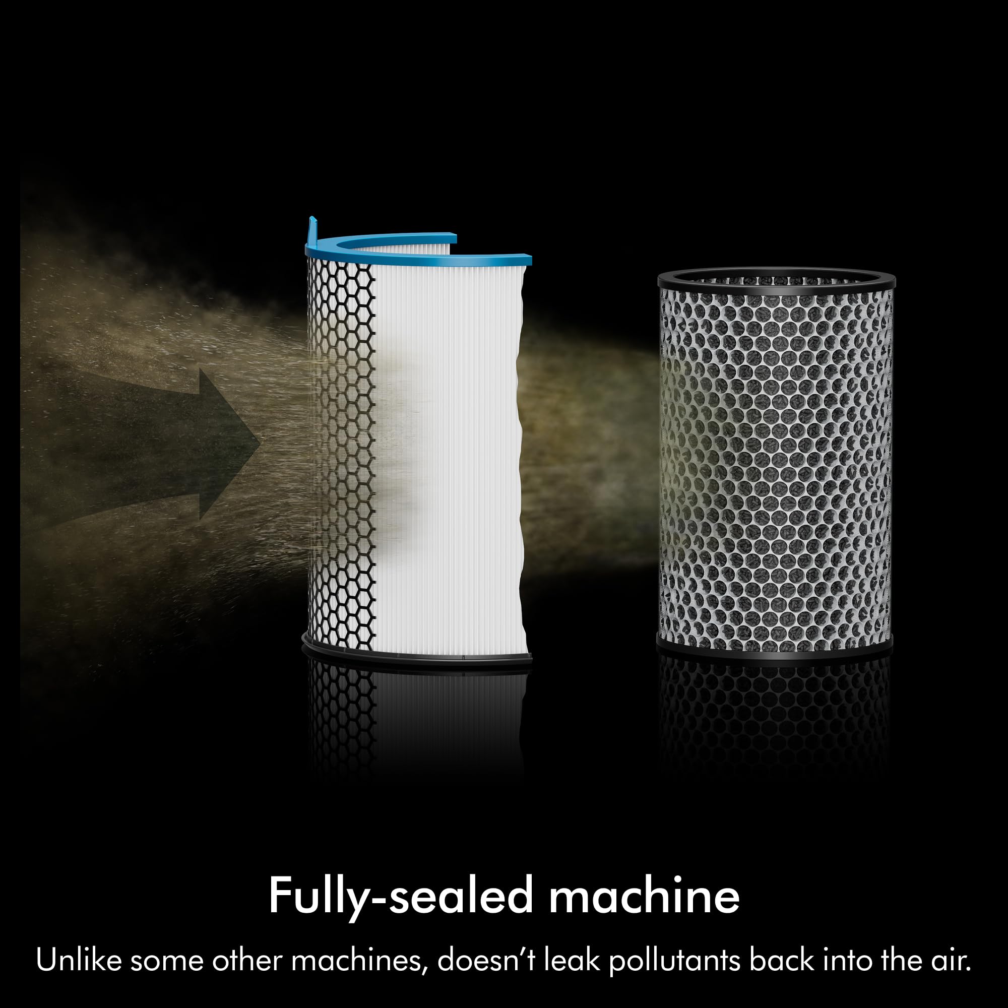 Dyson HushJet Purifier Compact, Quiet air purifier, App controlled, purifies up to 203 sq ft, Captures NO2 (White/Silver)