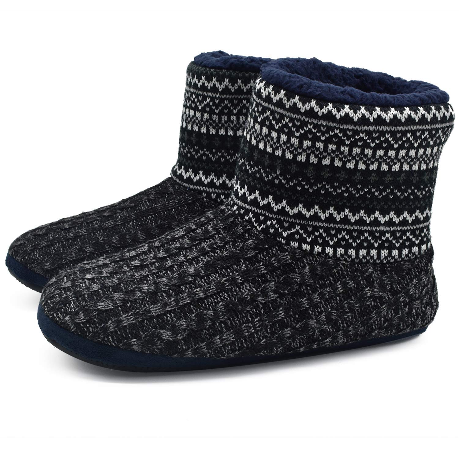 Pantofole Uomo GPOS Knit Rockwool | Calde In Memory Foam | Suola Gomma Morbida Antiscivolo | Taglia 36