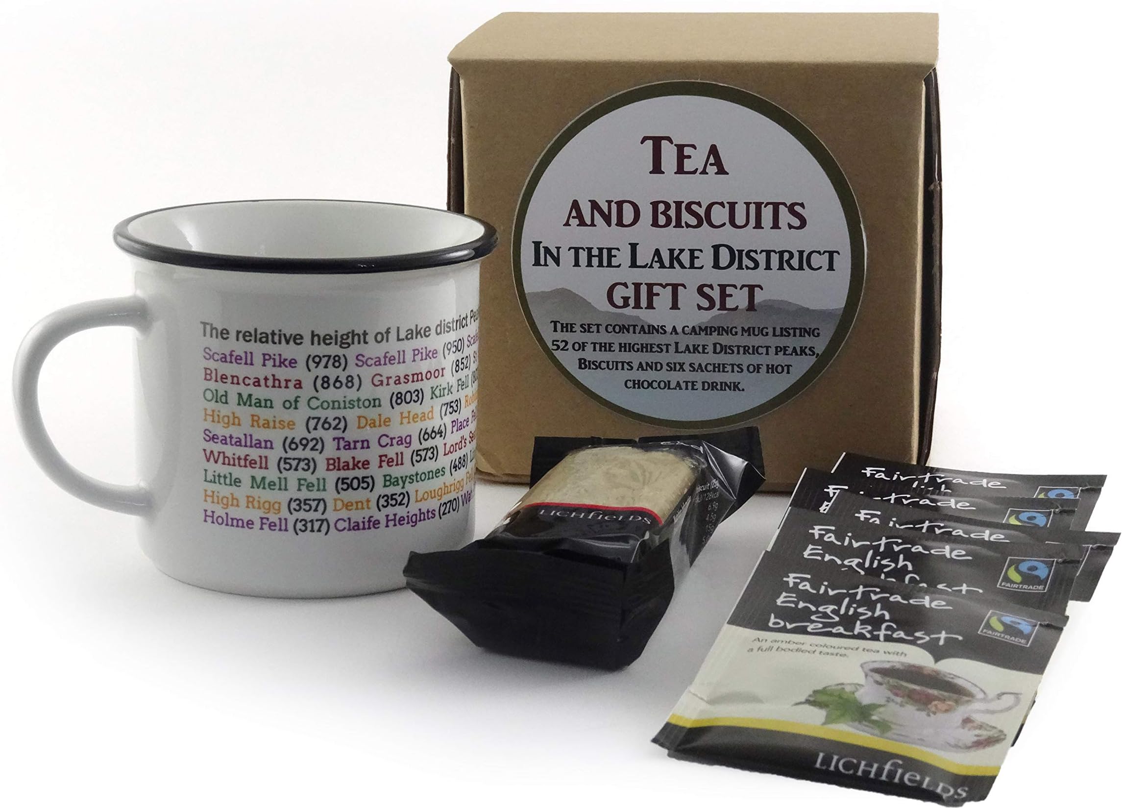 Wizthings Tea and Biscuits in the Lake District camping mug set