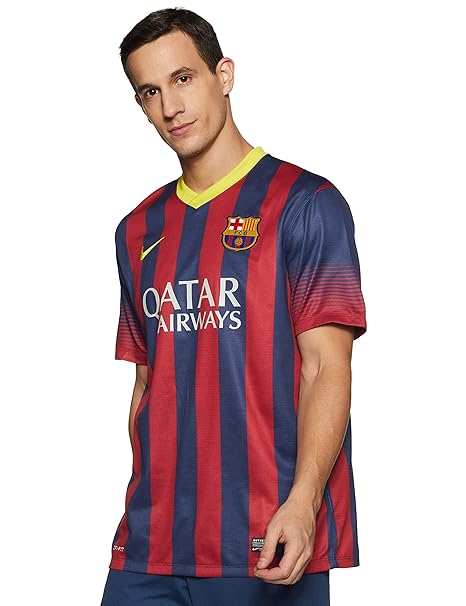 Nike FCB SS Home REPL Football Jersey, Men's Large (Red): Amazon.in: Clothing & Accessories