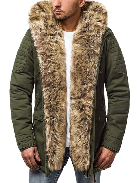 OZONEE Herren Winterjacke Parka Parkajacke Jacke Kapuzenjacke Wärmejacke Wintermantel Coat AK-Club YL005