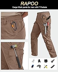 Rapoo Cargo Pants for Men Work Tactical Hiking