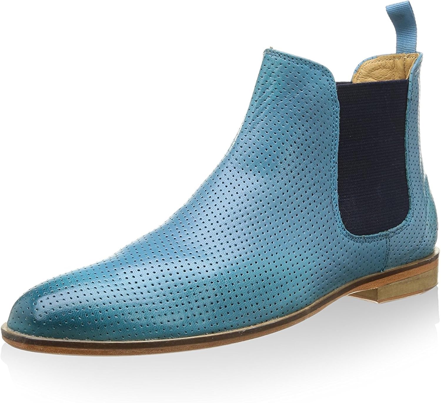 Melvin & Hamilton Sybill 5, Chelsea Boot In Pelle Donna, Fatto A Mano, Colore: Nero - 4