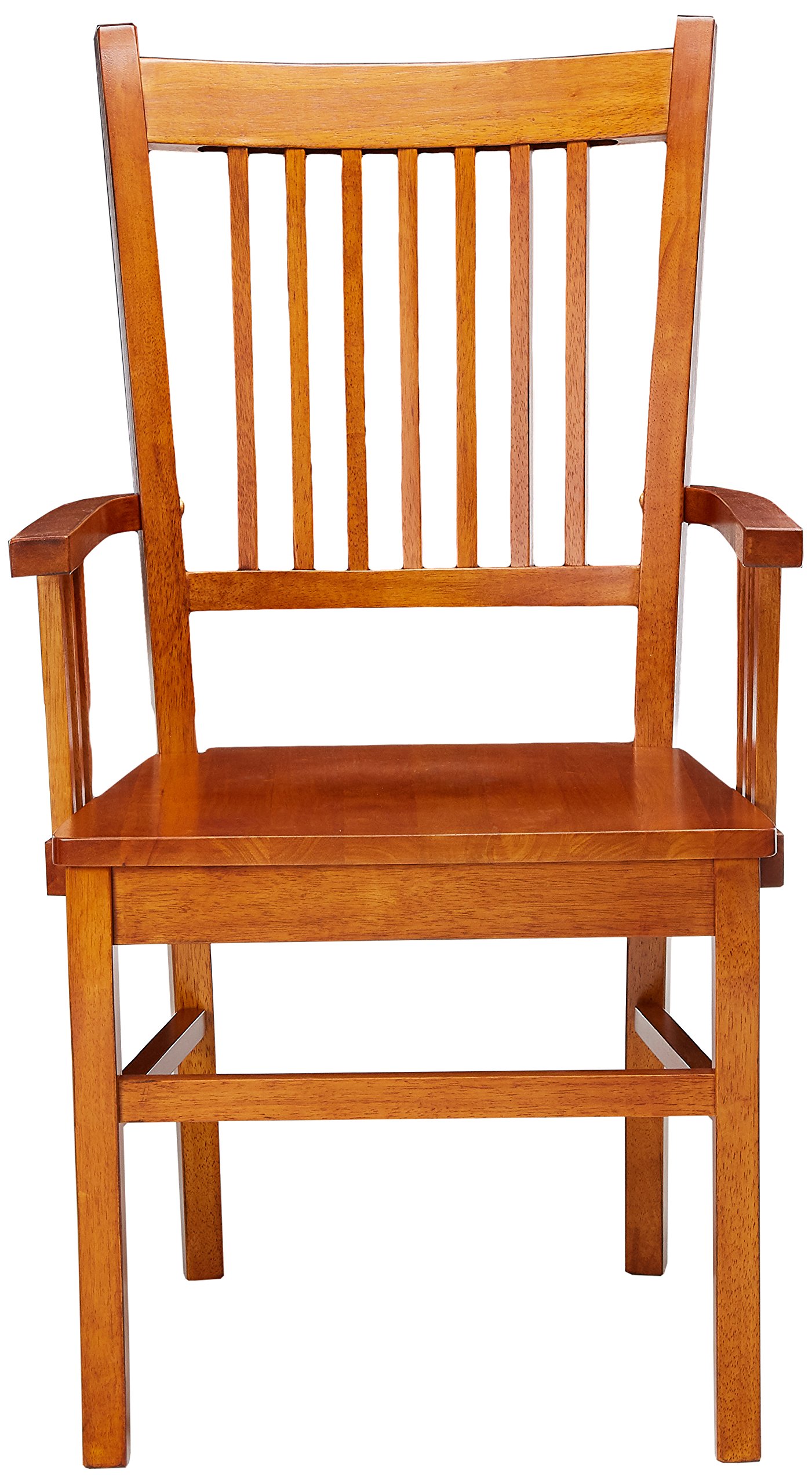 Coaster Set of 2 Dining Arm Chairs Mission Style Medium Brown Finish eBay