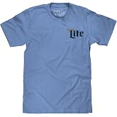 Tee Luv Men's Miller Lite Milwaukee Wisconsin Miller Light Beer Shirt | Miller Lite Since 1975 Double-Sided Beer Brand Graphic Tee Shirt, Short Sleeve, Officially Licensed by Molson Coors