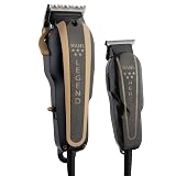 Wahl Professional 5-Star Barber Combo, Corded Legend Clipper & Hero T-Blade Trimmer Set, Black/Gold Finish