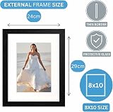 Clay Roberts 8x10 Picture Frame Black Freestanding Wall Mountable 20x25 cm view 8