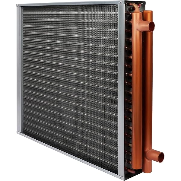 24x24 Heat Exchanger Water To Air , Forced Air Heating with 1 Copper Ports  Hot Water Coil for Outdoor Wood Furnaces, Residential Heating - Amazon.com