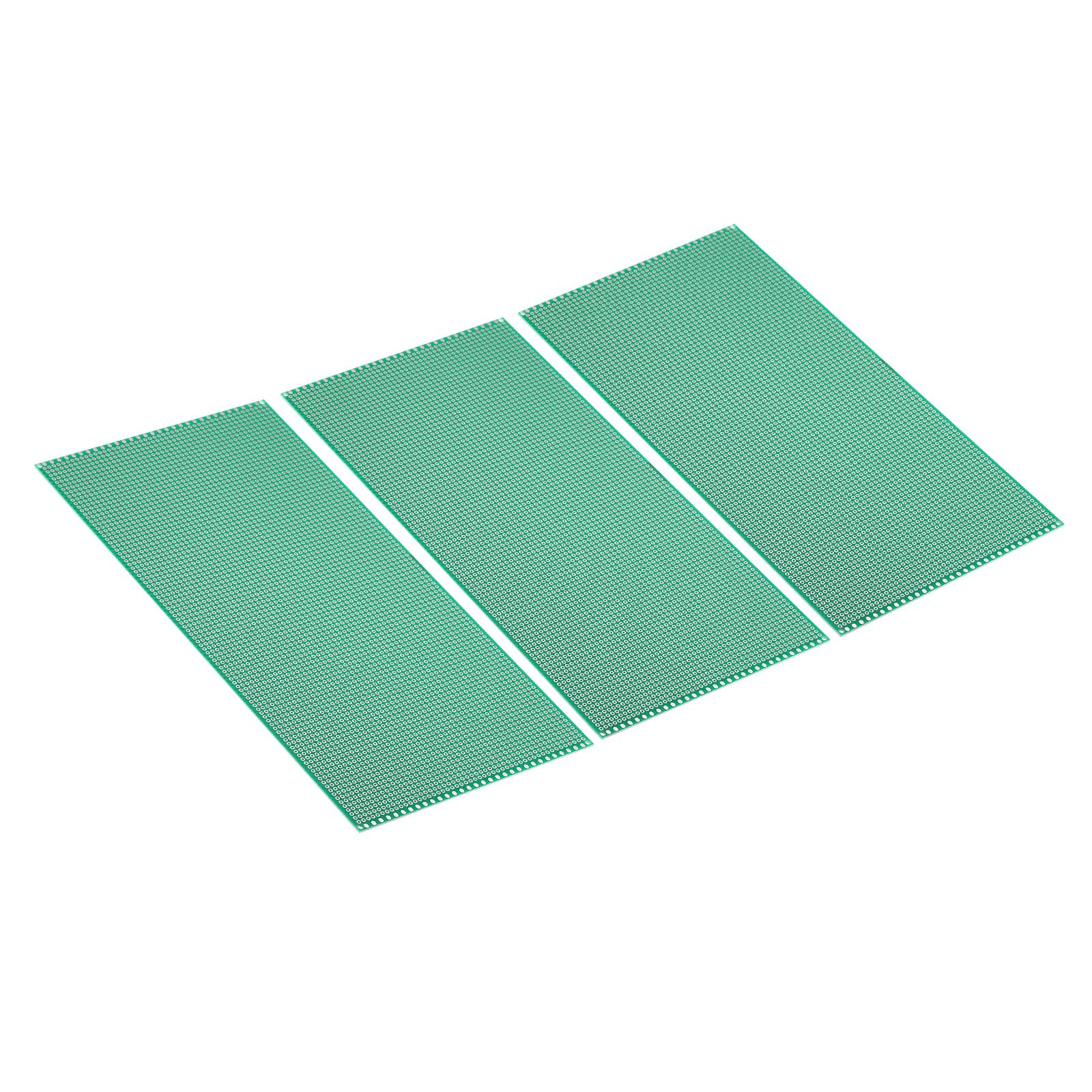 PATIKIL 9.8" x 5.1" PCB Board Circuit, 3 Pcs Prototype Perfboard Solder Boards for DIY Soldering and Electronic Project Circuit Boards Solderable Breadboard, Green