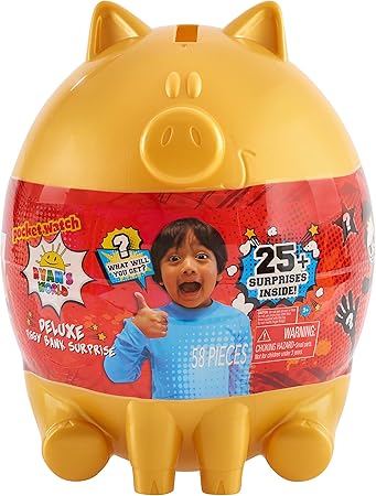 RYAN'S WORLD Deluxe Piggy Bank, Multi 