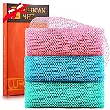 UJFQBH 3 Pieces African exfoliating net African Net