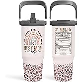 Mom Tumbler 30oz, Best Mom Ever Tumbler Stainless Steel Insulated Coffee Travel Mug with Handle & Flip Straw Lid, Gifts for Mommy, Presents for Mom for Christmas Birthday Mothers Day Valentines