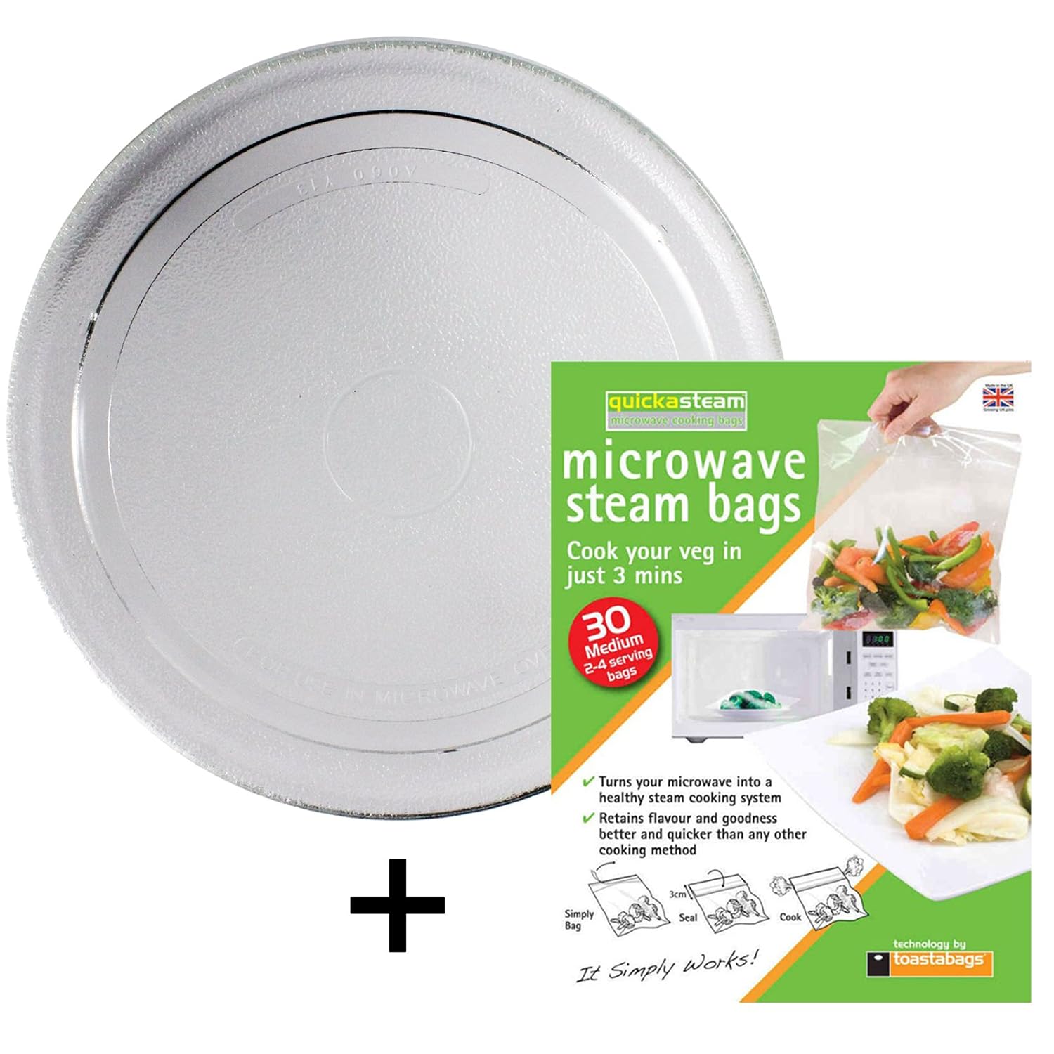 Spares2go 270 mm suave soporte de plato giratorio de cristal para ...