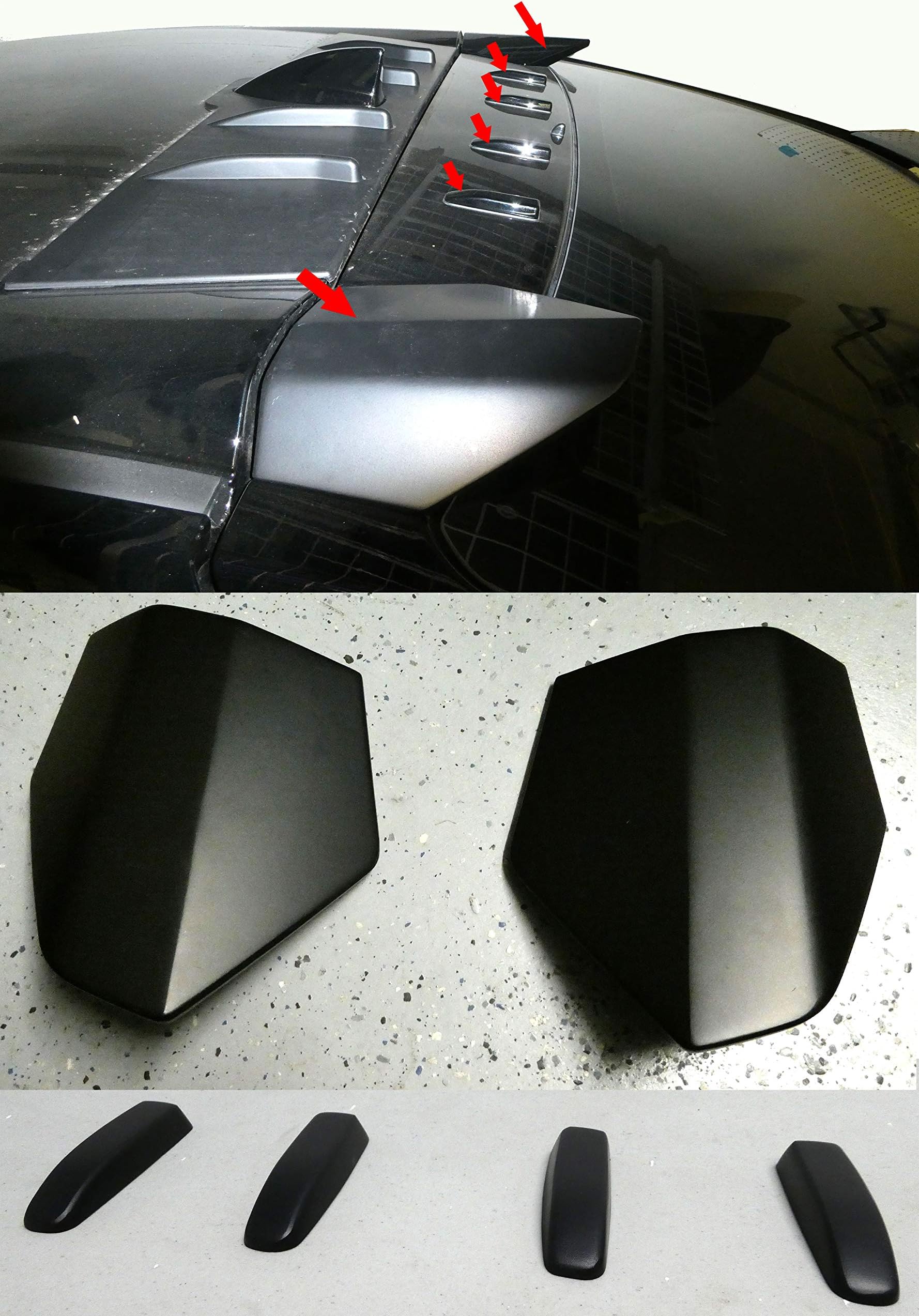 ABS DYNAMICS 2017-2018 Honda Civic 5DR Hatchback Type-R ROOF Vortex Generator + ROOF FIN