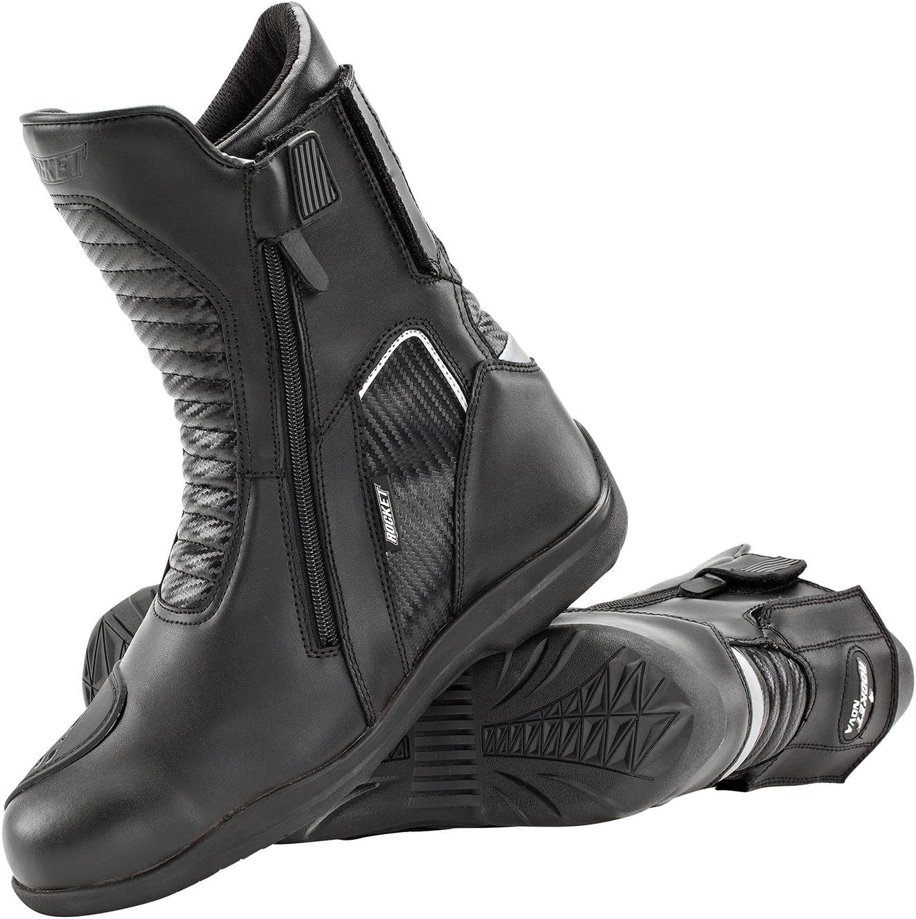 Joe Rocket Men's Nova Leather Boots (Black, Size 7)