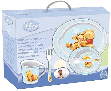 Stor Set Microondas Winnie azul 5 pcs.: Amazon.es: Bebé
