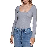 DKNY Womens Essential Stretchy Long Sleeve Top