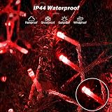 Ollny 10m 100 LED Red Fairy Lights Outdoor Waterproof with Remote view 5