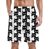 Sekibraunk Mens Pajamas Shorts Lightweight Summer Pjs Sleepwear Soft Comfy Loungewear Bottom Print with Pocket