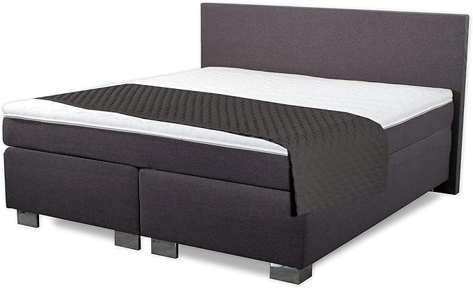 Amazon De Charlottes Mobelkaufhaus Boxspringbett Rom Ii 200x200 Cm Anthrazit Dunkelgrau