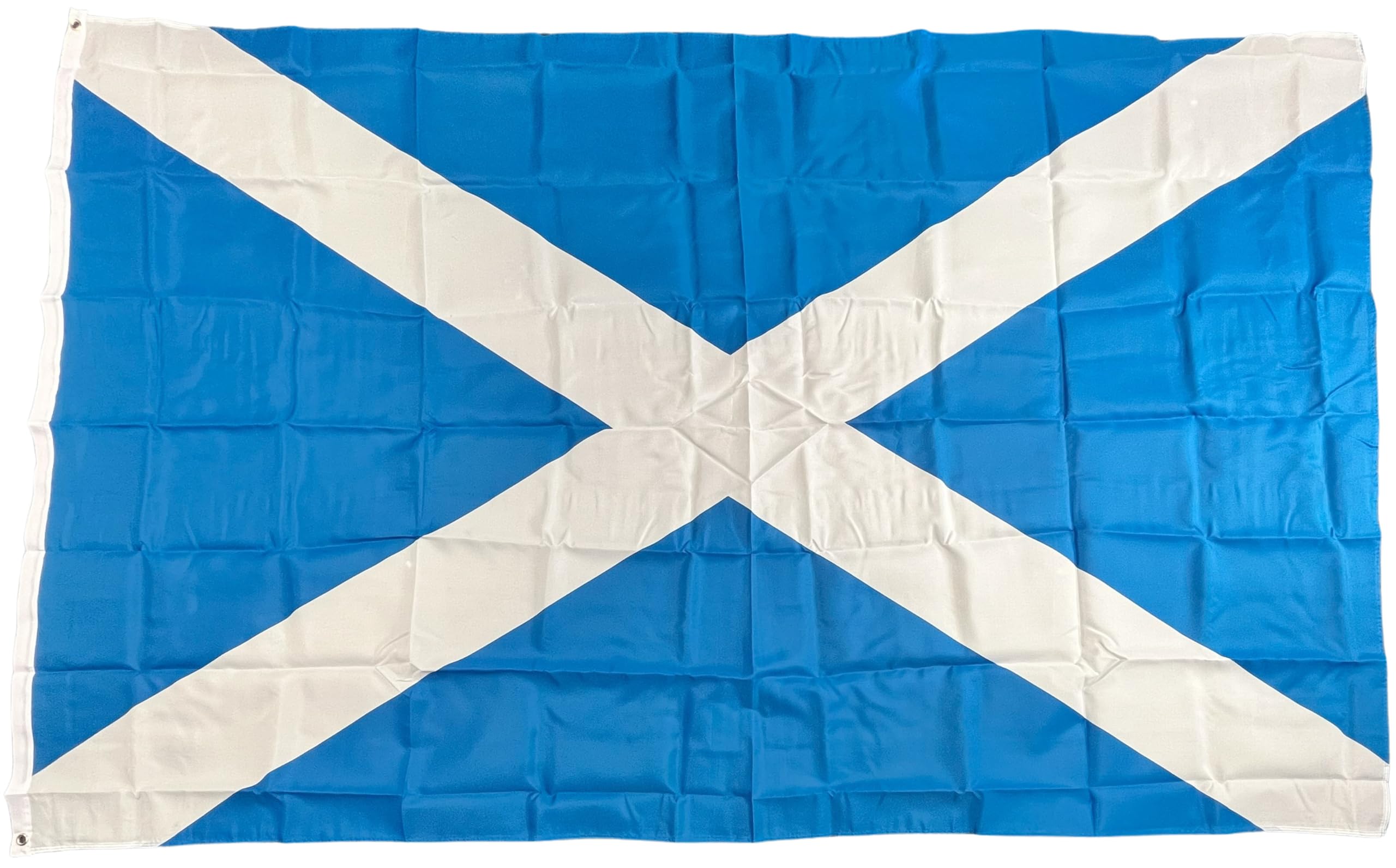 NWFlags 8ft x 5ft Scotland Flag | 75d Premium Polyester Giant Saltire Flag | 2 Eyelets