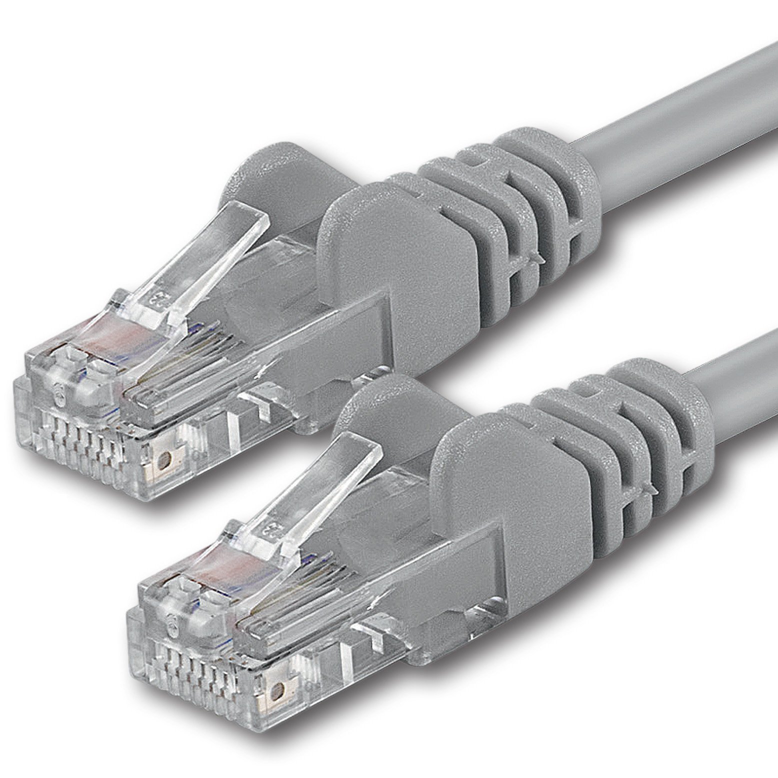 1aTTack.de 3.0m - gray - 1 piece - CAT.6 CAT6 Ethernet LAN network cable 1000 Mbit/s patch cable