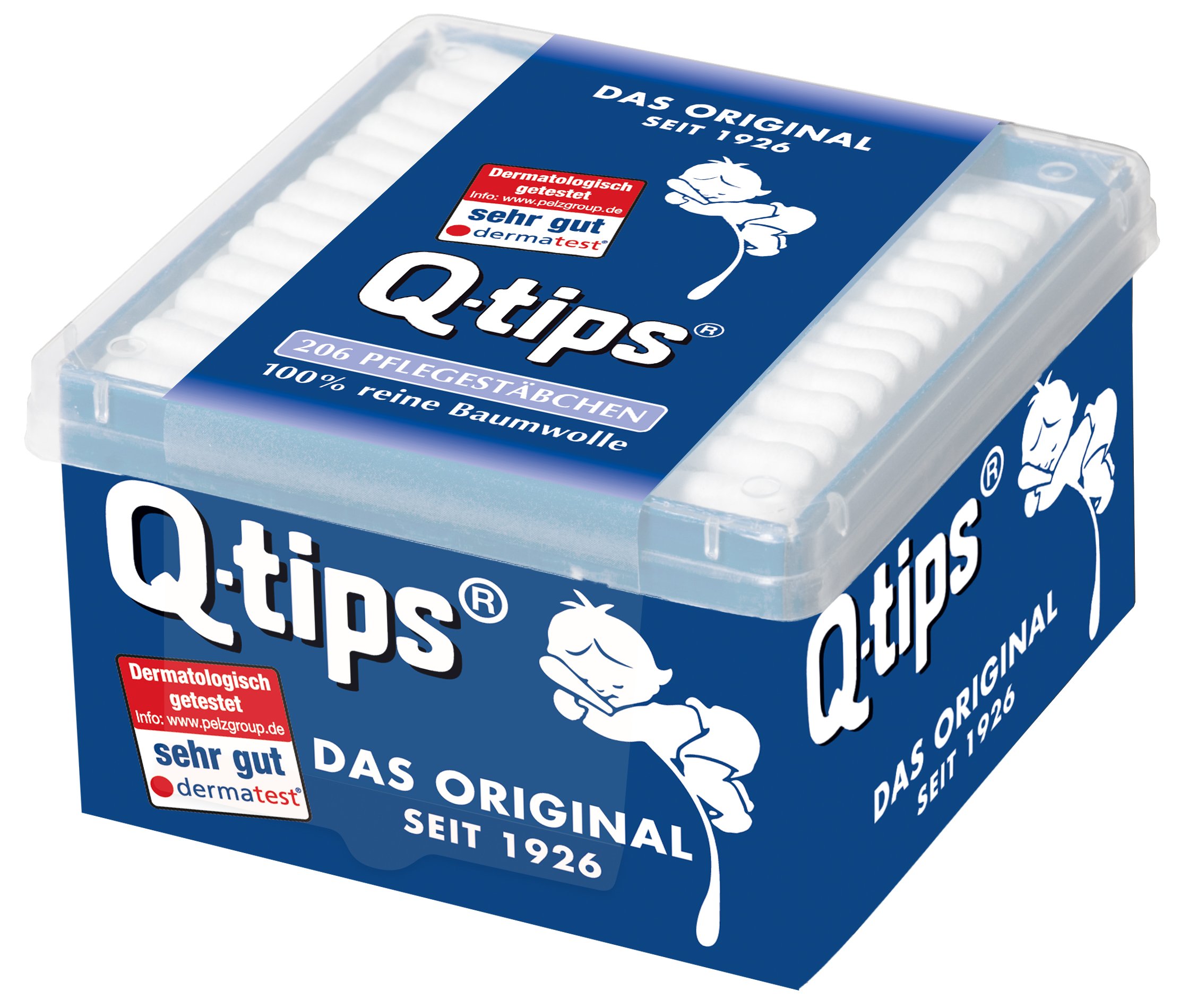 Q Tips Care Swabs / Cotton Buds Pack of (3 x 206 Sticks)