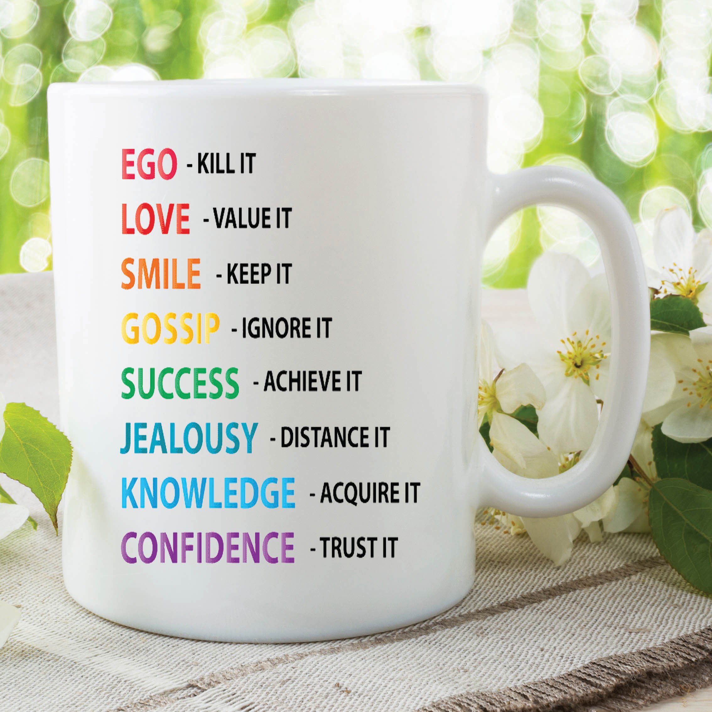 Work Office Printed Ceramic Quote Mugs Inspirational Cups Secret Santa WSDMUG521